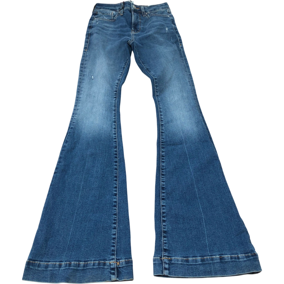 Flare High Rise Jeans Women's Blue Denim Vintage Style