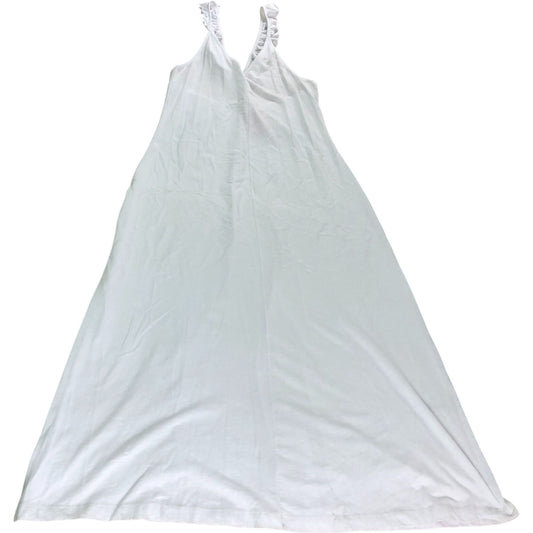 River Island Women's UK M White Maxi Dress Ruffled Straps