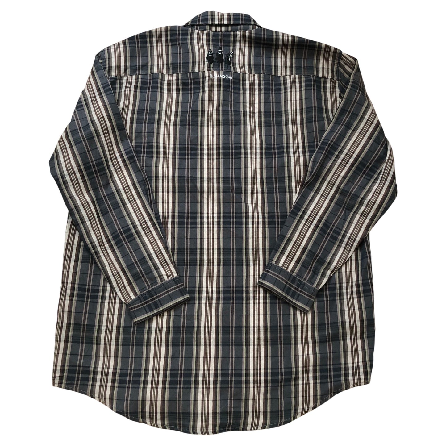 Graniph Beautiful Shadow Gentlemen Casual Shirt M Plaid Embroidered Top Hat