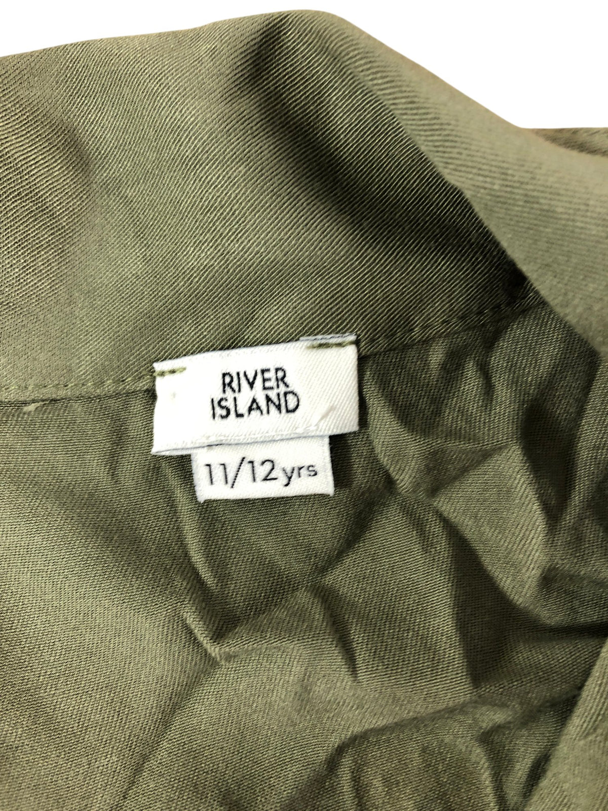 River Island Tiger Print Shirt 11 12 Years Boys Short Sleeve Casual Green