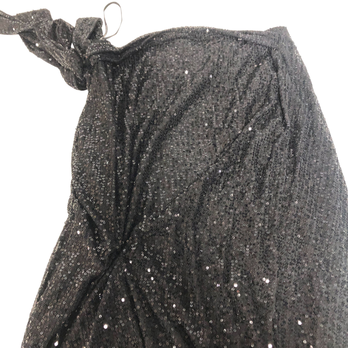 Lovedrobe Black Sequin Wrap Skirt Women's Sparkly Party Wear UK12