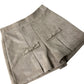 River Island Fashion Shorts Pleated Bow Details Casual Beige 11 Years