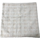 Textured Cream Cotton Pillowcase Cushion Cover Soft Home Decor 18.5 x 18.5"