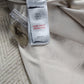 Stylish Women's Herringbone Coat Size L Warm Thick Outerwear Beige Jacket