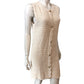 River Island cream Knitted Dress UK16-18 Women's Summer Fit Sleeveless Fashion