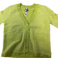 River Island Women's Cardigan Size 6 Lemon Yellow Short Sleeve Knitted Top
