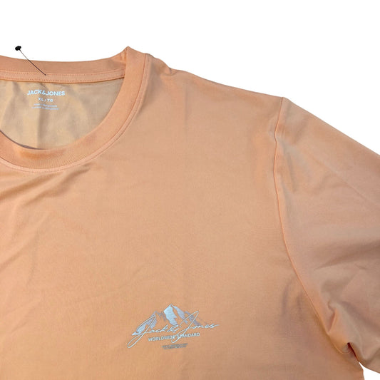 Jack & Jones Mountain Tech Pale Orange Tee Size XL