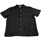 River Island Snakeskin Print Short Sleeve Shirt Size L Men's Black Casual Top