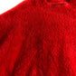 River Island Women's Knitted Jumper UK M Red Fluffy Texture Casual Sweater