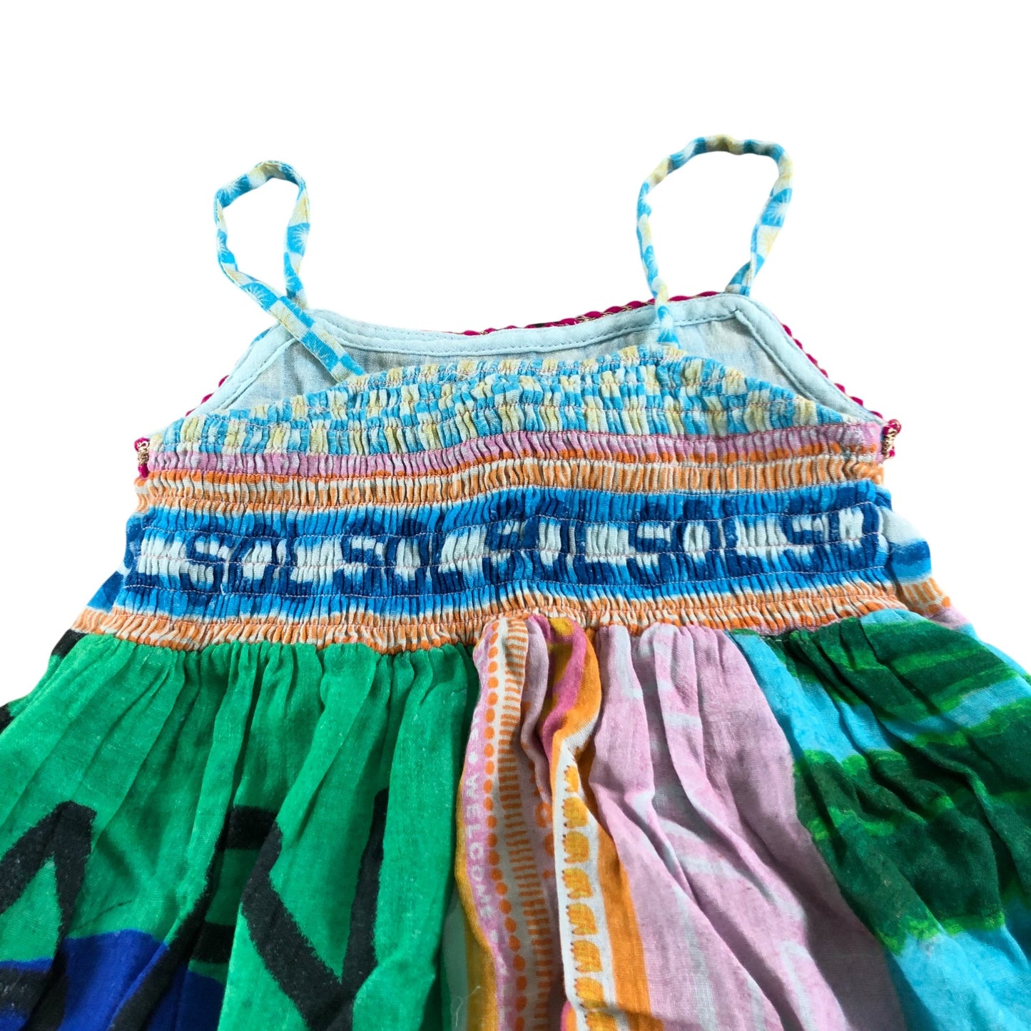 River Island Girls Dress Size 6 Years Colourful Summer Print Cotton