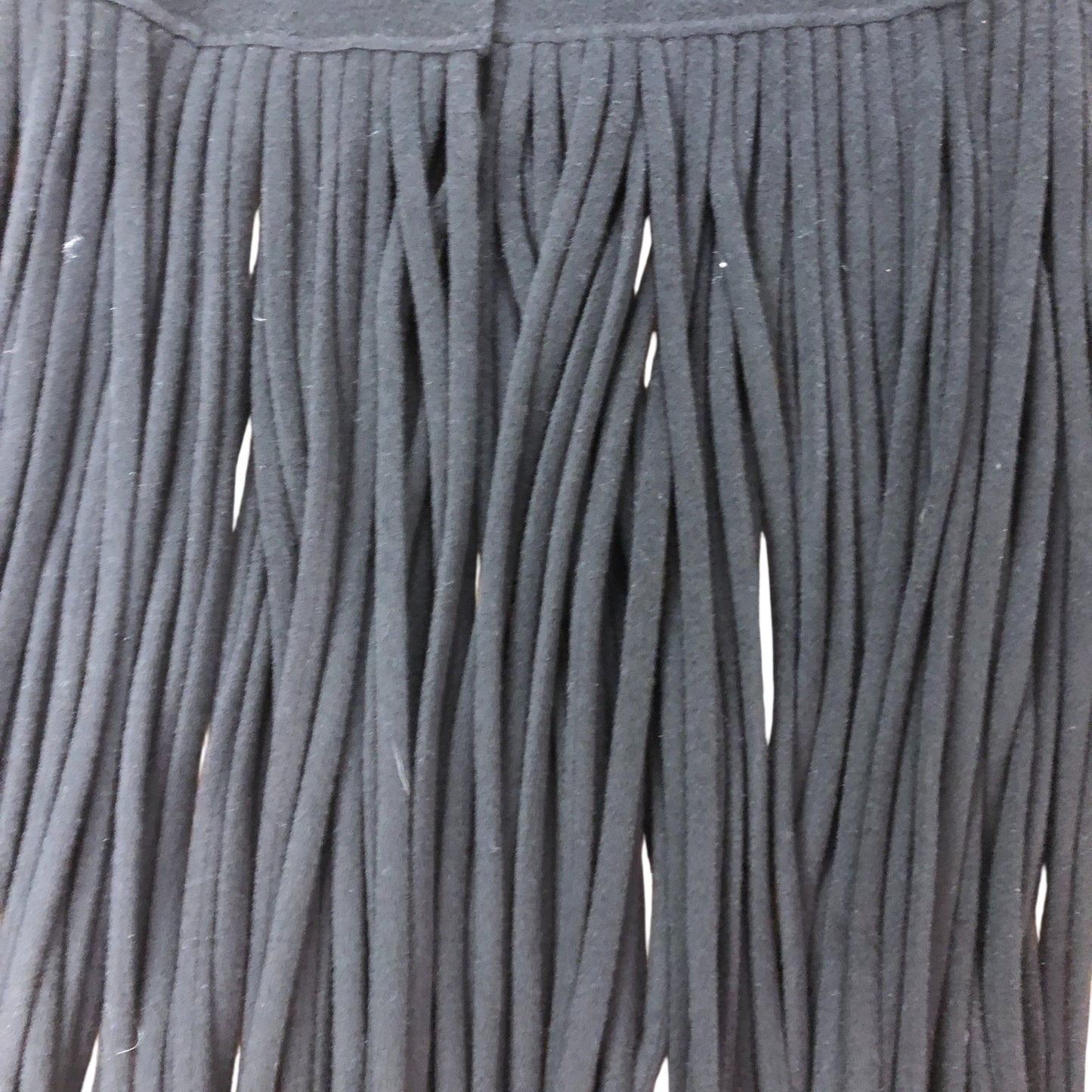 Branded Fringe Coat UK 12 Black
