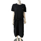 Barbour International Whitson Midi Dress UK12 Women's Black Cotton Casual Style