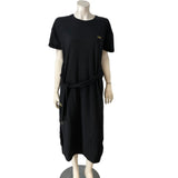 Barbour International Whitson Midi Dress UK12 Women's Black Cotton Casual Style