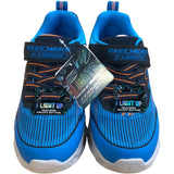 Skechers S Lights Vortex 2.0 Kids Blue Navy Trainers Light-Up Shoes Size 13