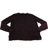 Long Sleeve Sweater Size 12 Women's Black and Red Sparkle Knit