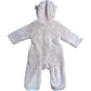 The Little White Company Fleece Romper 3-6 Months Baby Bear Hooded Outerwear