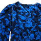 Crew Clothing Company Floral Maxi Dress Size 8 Women's Blue Viscose Long Sleeve
