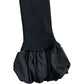 River Island Black Ruffled Hem Long Sleeve Top Women's Ribbed Knit Fashion UK8