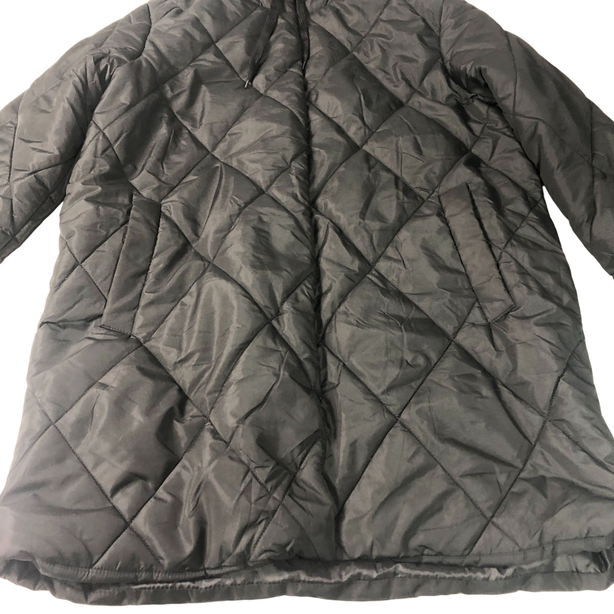 Brave Soul Hooded Puffer Jacket Unisex Black Quilted Warm Outerwear UK12