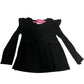 River Island Dress UK Size 2-3 Years Girls Long Sleeve Black Bow Detail