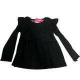River Island Dress UK Size 2-3 Years Girls Long Sleeve Black Bow Detail
