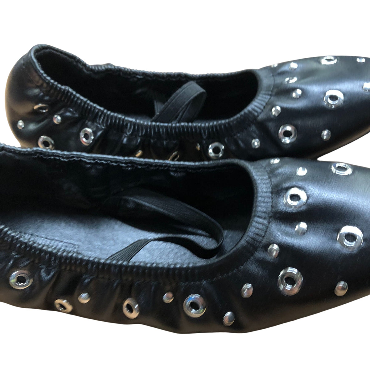 Black Ballerina Flats Women's Stylish Bow Detail Footwear