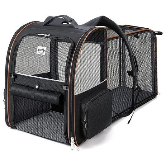 Lekesky Large Cat Carrier Backpack Expandable Pet Carrier For Small Dogs