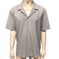 River Island Button Up Shirt Men's Short Sleeve Check Pattern Size XXL Grey