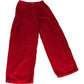 ALIGNE Markus Cord Trousers Women's Red Cotton Organic Wide Leg Size 8