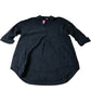 Branded Black Blouse Women's Long Sleeve V Neck Lightweight Cotton UK8
