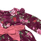 Floral Dress 12-18 Months Baby Girl Long Sleeve Pink Bow Detail