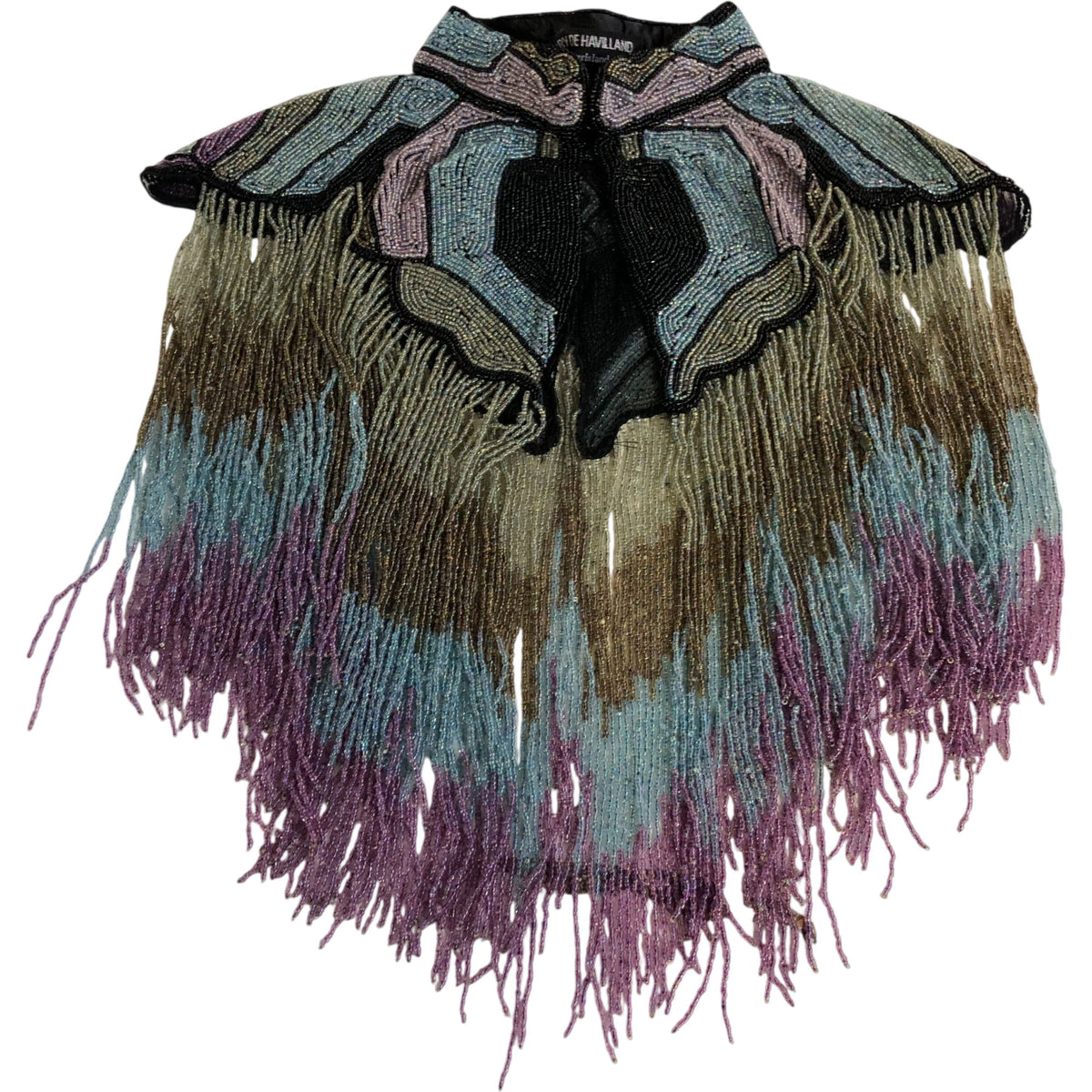 Rivers Island Beaded Cape One Size Women's Colourful Fringe Beaded