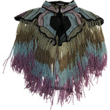 Rivers Island Beaded Cape One Size Women's Colourful Fringe Beaded