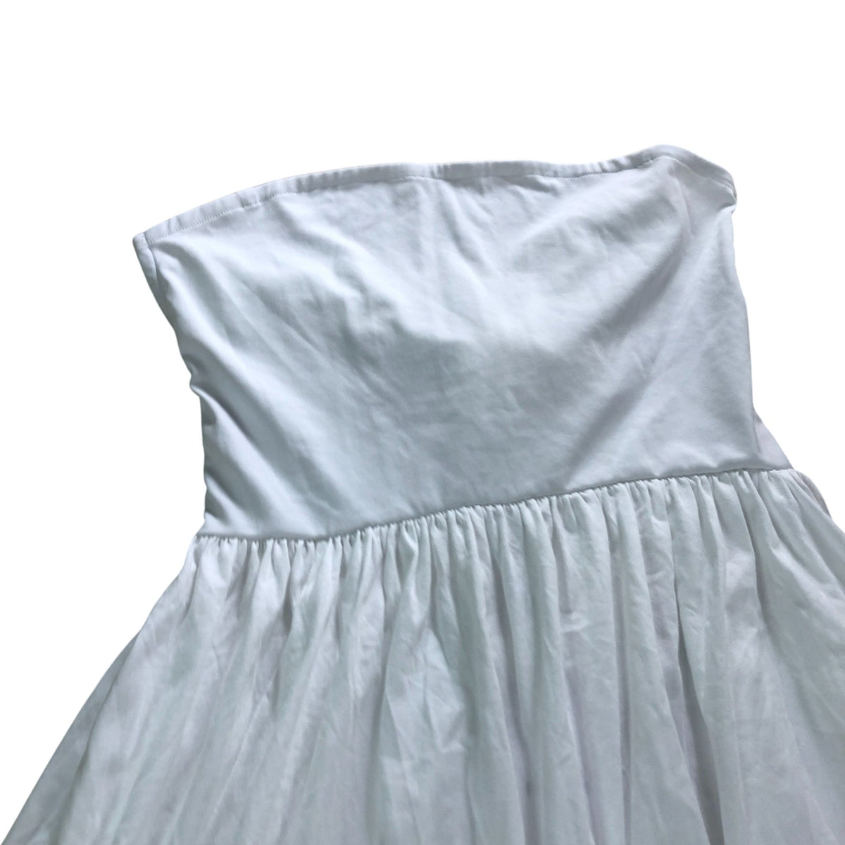 Strapless White Jersey Beach Dress Size S Women's