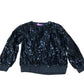Sequin Sweater 10 Years Girls Black Long Sleeve Soft Warm Top