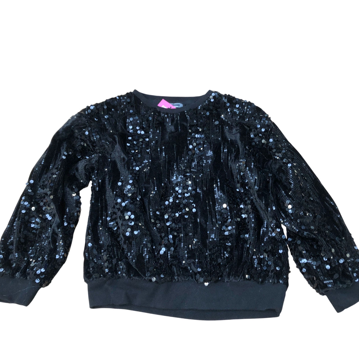 Sequin Sweater 10 Years Girls Black Long Sleeve Soft Warm Top