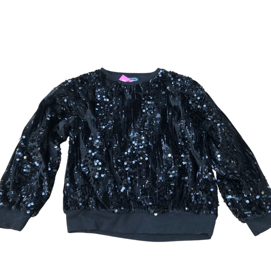 Sequin Sweater 10 Years Girls Black Long Sleeve Soft Warm Top