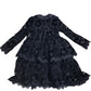 Angel & Rocket Girls Black Lace Flower Dress 10 Years Long Sleeve Elegant Outfit