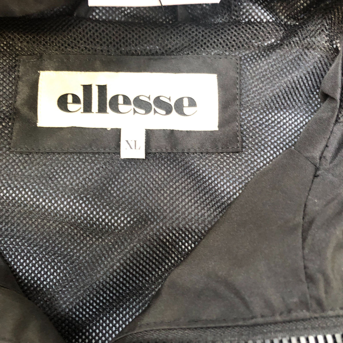 Ellesse Callum Black Windbreaker Jacket Size XL