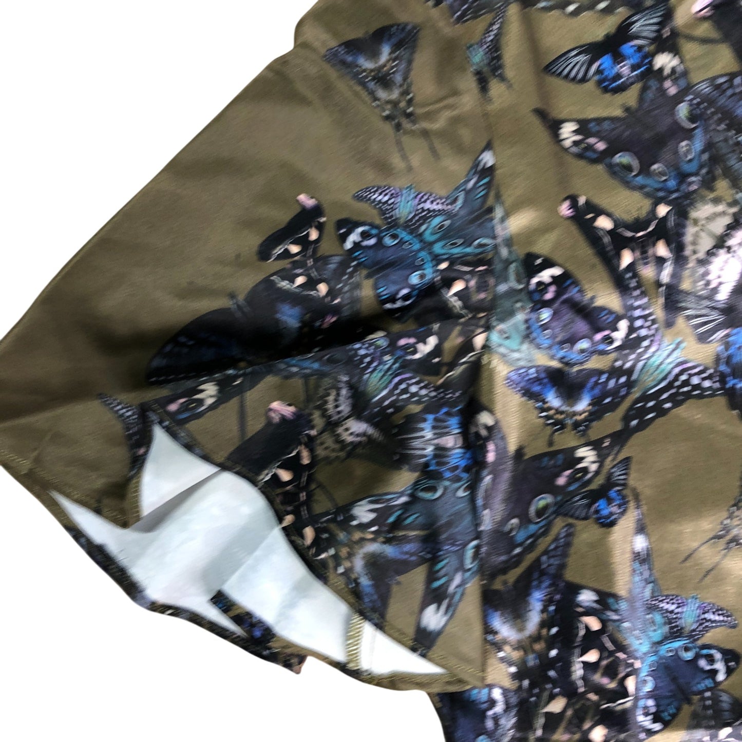 AllSaints Khaki Green Butterfly Dress UK11-12 Girls Floral Patterned