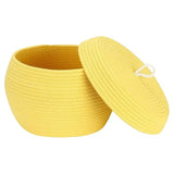Sea Team Large Yellow Storage Basket Cotton Rope Round Natural Decorative Home