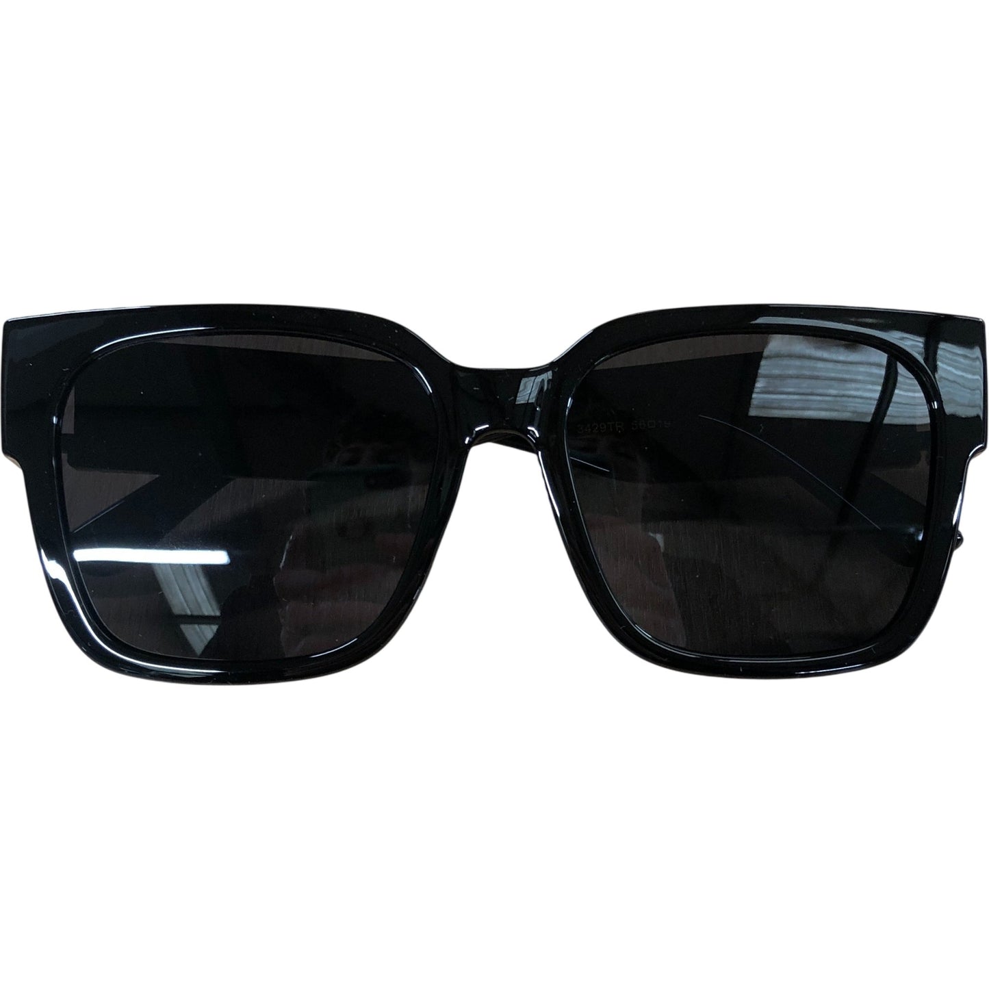 Tianyesy Polarized Sunglasses Black Square Frame UV Protection Women