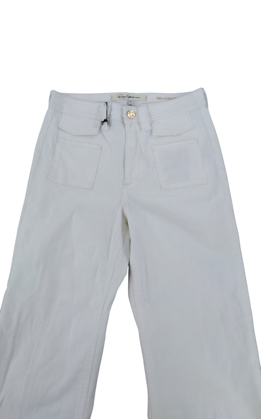 River Island Relaxed Fit White Jeans UK12 Women's Denim Casual Trousers