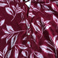 Women's Blouse Size 24 Dark Pink Floral 3/4 Sleeve