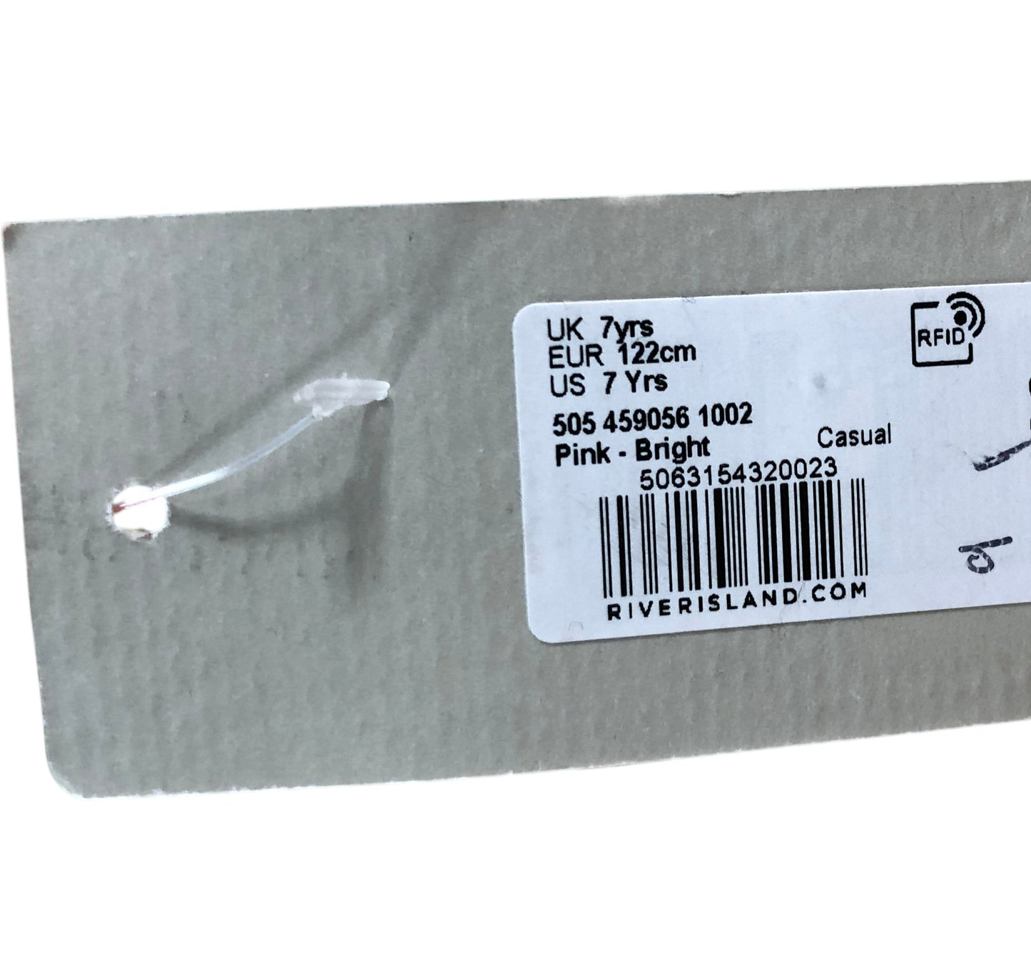 River Island Girls Dress Size 7YRS Pink Summer Casual Cotton Ruffle Sleeves