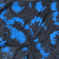 Long Sleeve Dress Women's Black Blue Floral Knot Detail Cotton