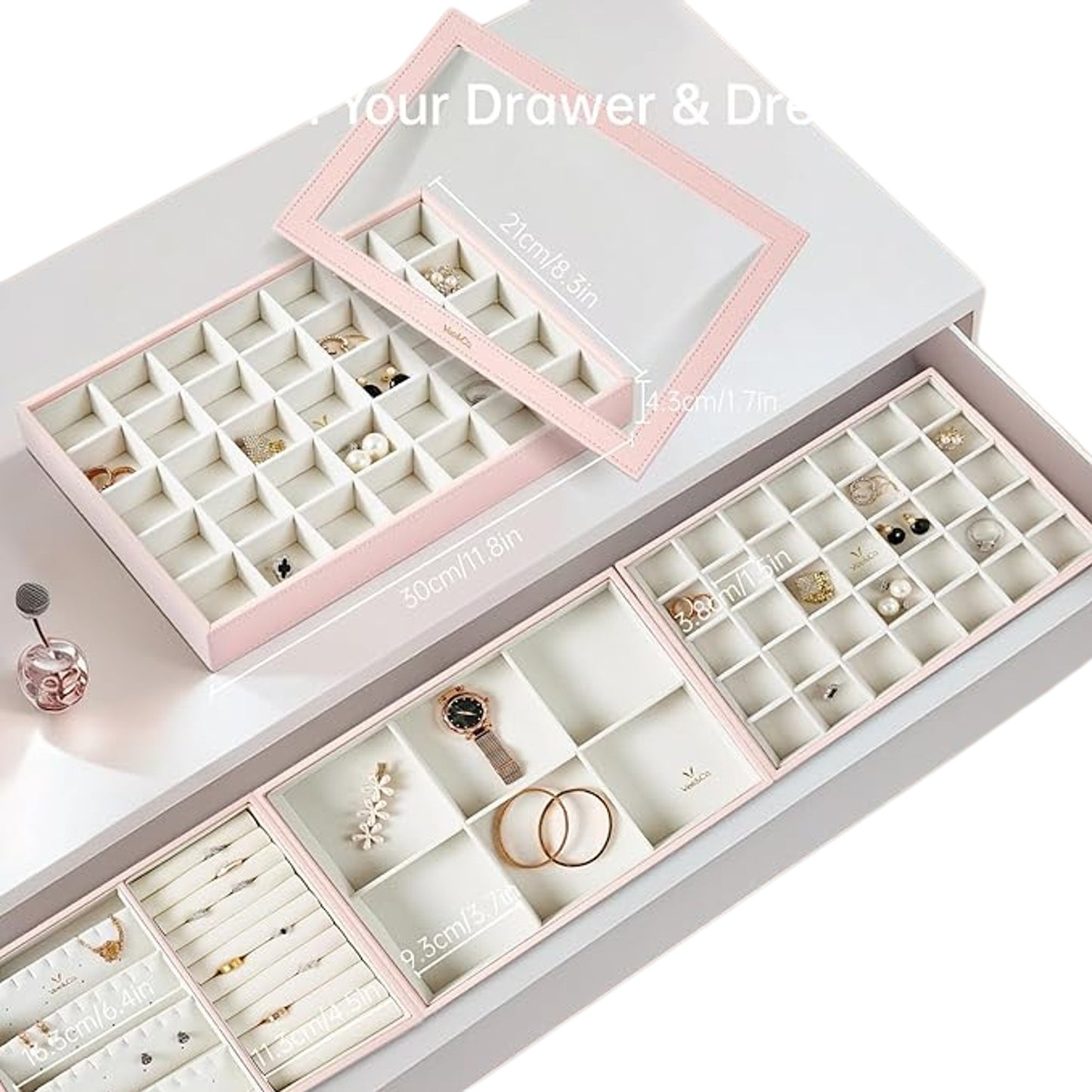 Vee Jewelry Trays Jewelry Organizer Stackable Organizer Trays