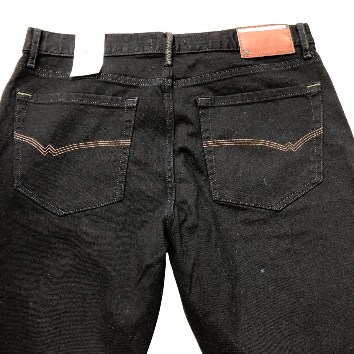 Harwood Slim Jean UK34 Mens Pure Black Stretch Cotton