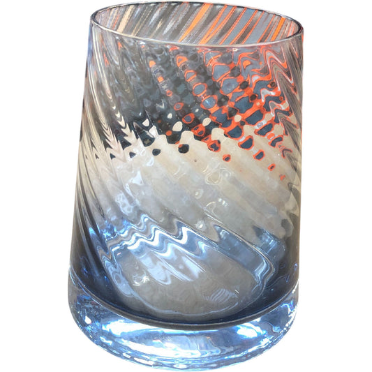 Twist Design Spirit Whisky Glass Blue Tinge