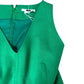 Green V Neck Sleeveless A Line Dress UK12 Women's Summer Style